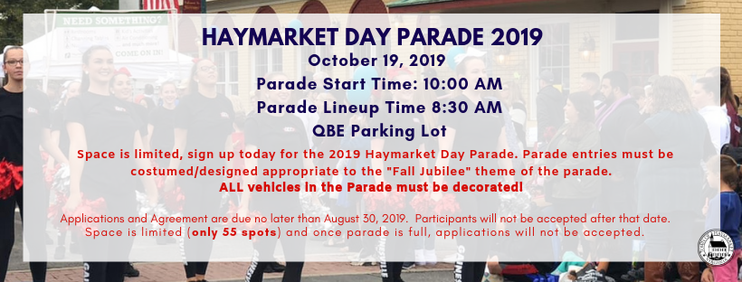 2019 Haymarket Day Parade Application and Agreement | Town of Haymarket
